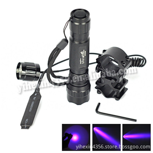 Rechargeable Flashlight UV Light Torch Aluminium Led Torch Light Q5 Flashlight